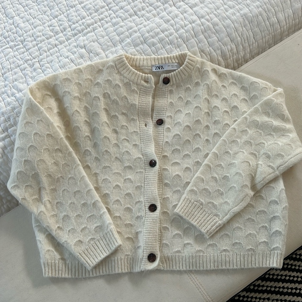 Zara creamy white cardigann